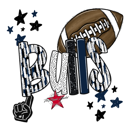 Bulls Football Scrape-Navy