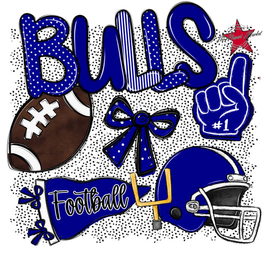 Bulls Football Spirit-Blue