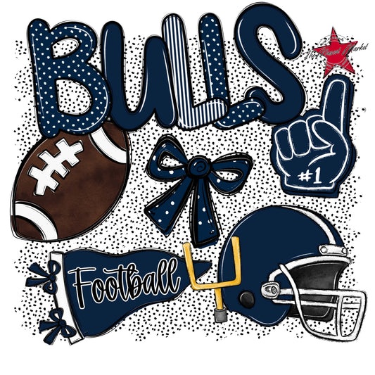 Bulls Football Spirit-Navy