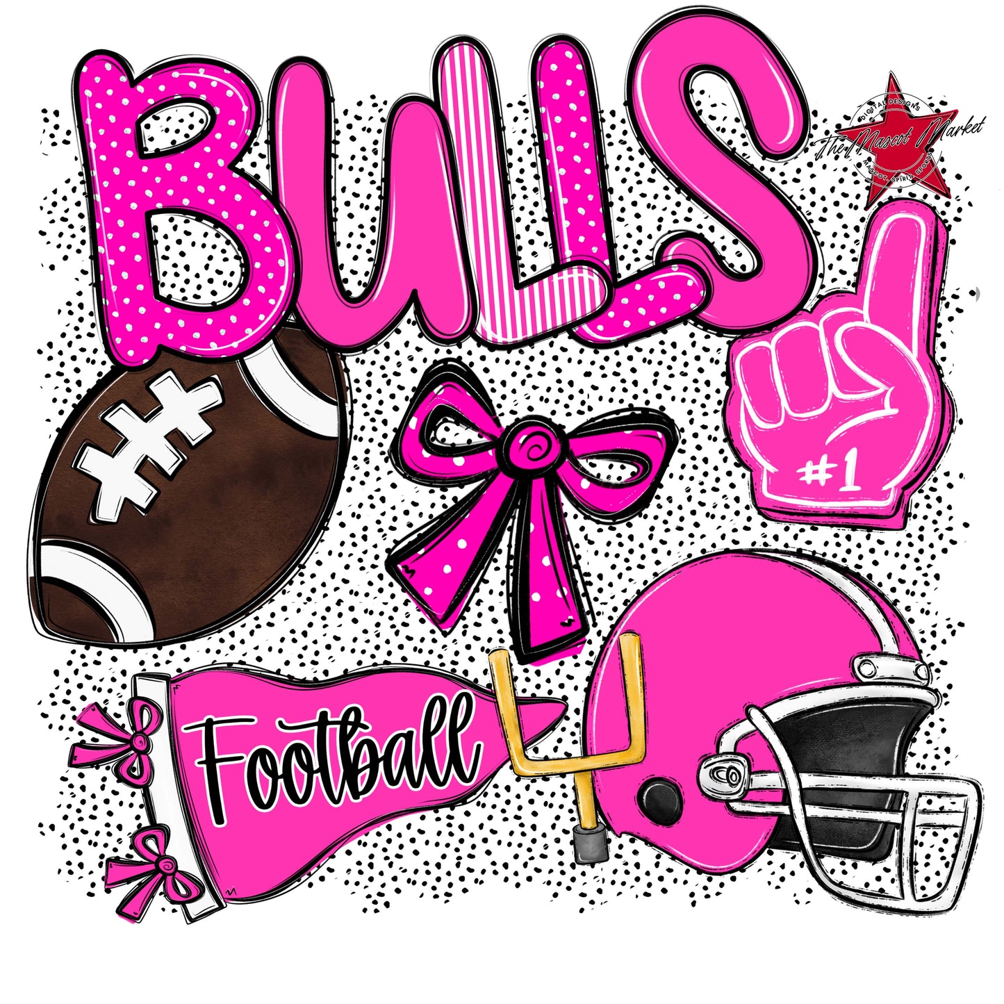 Bulls Football Spirit-Pink