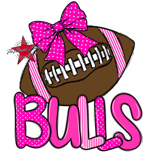 Bulls Football Spirit Design-Pink
