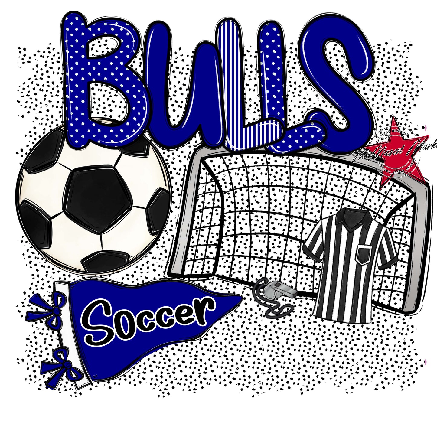 Bulls Soccer Spirit-Blue