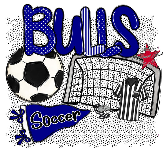 Bulls Soccer Spirit-Blue