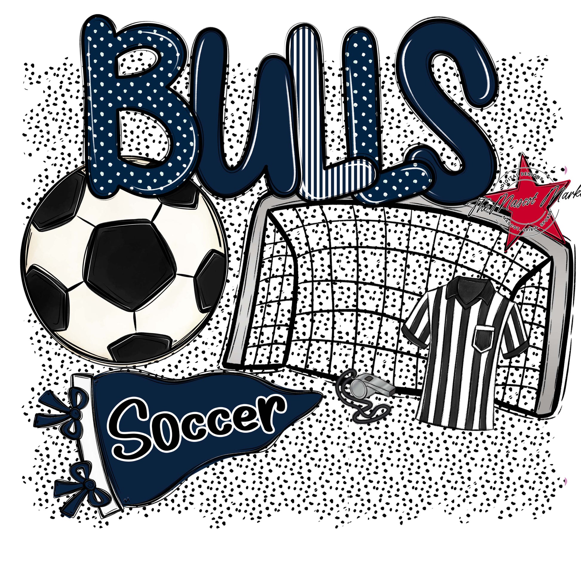 Bulls Soccer Spirit-Navy