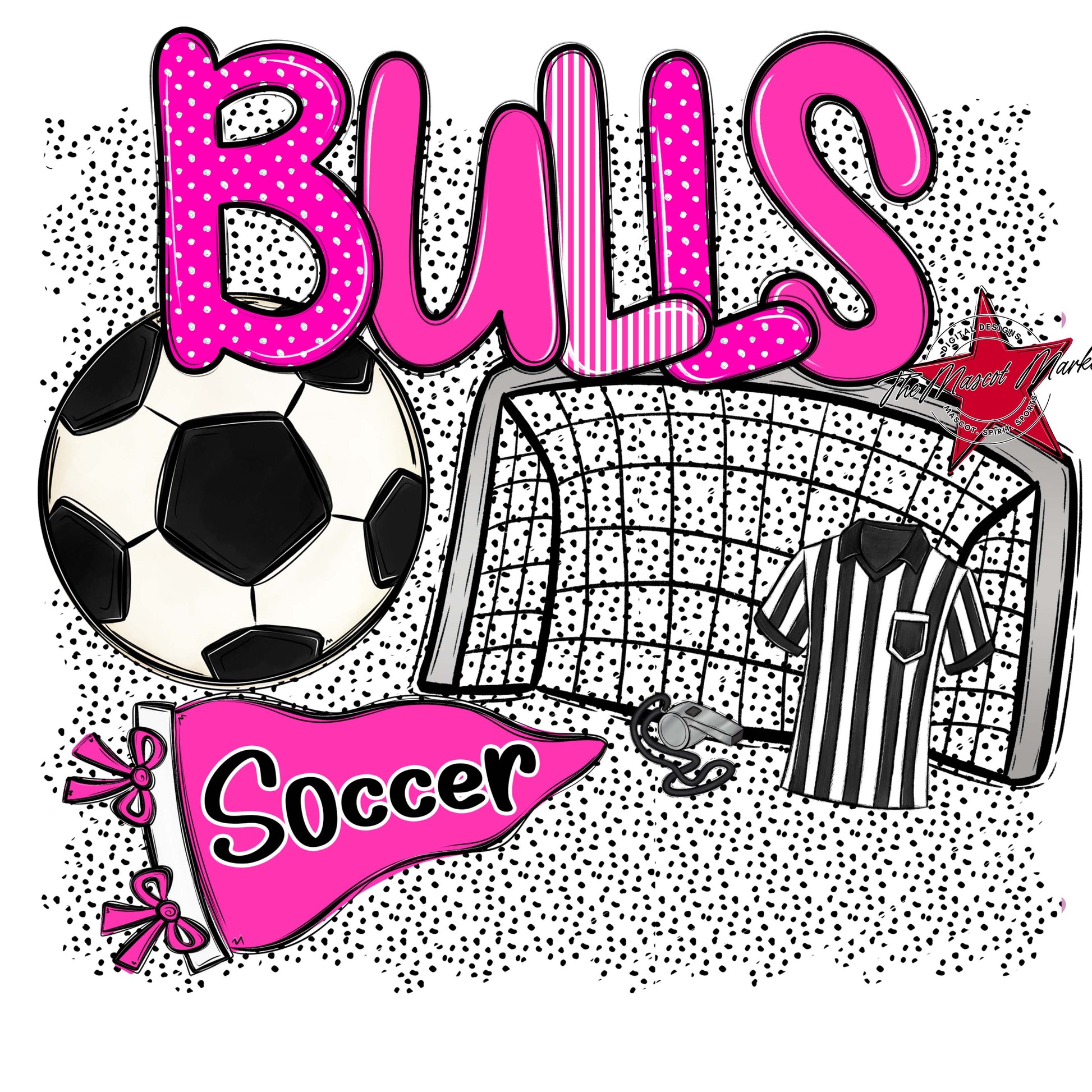 Bulls Soccer Spirit-Pink