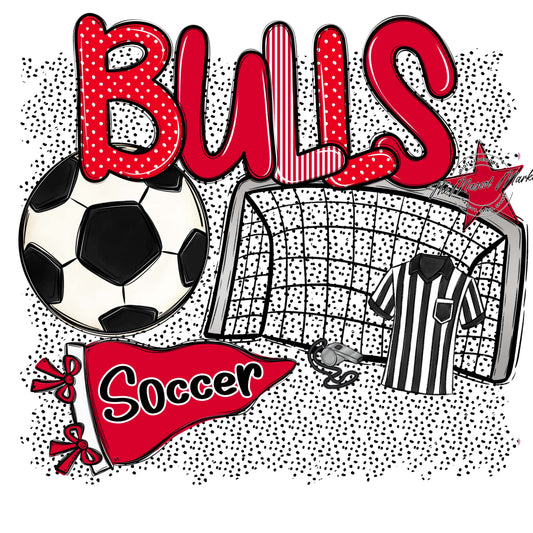 Bulls Soccer Spirit-Red