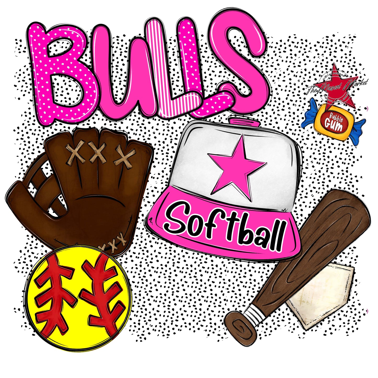 Bulls Softball Spirit-Pink
