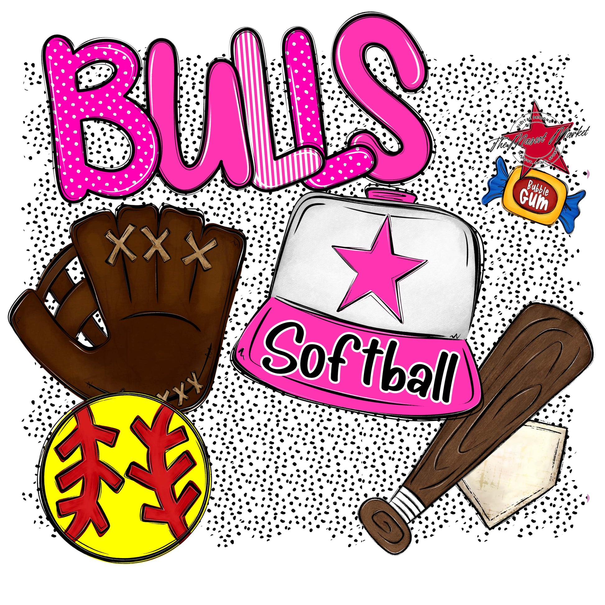 Bulls Softball Spirit-Pink