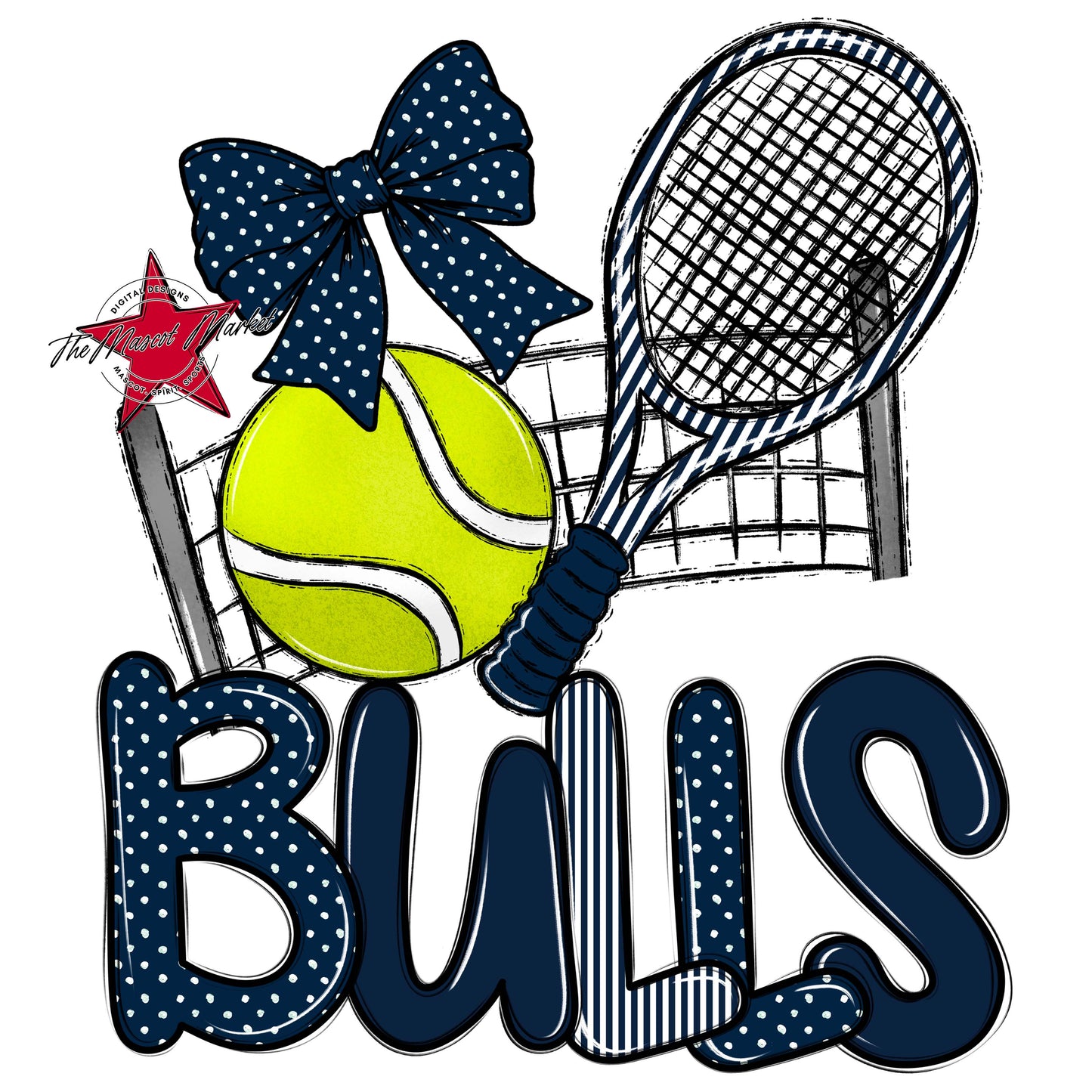 Bulls Tennis Spirit Design-Navy