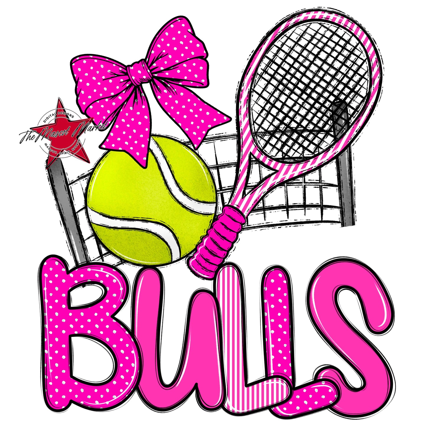 Bulls Tennis Spirit Design-Pink