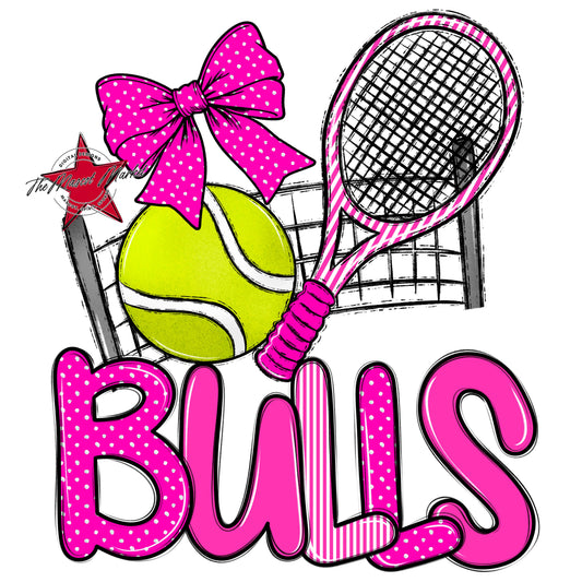 Bulls Tennis Spirit Design-Pink