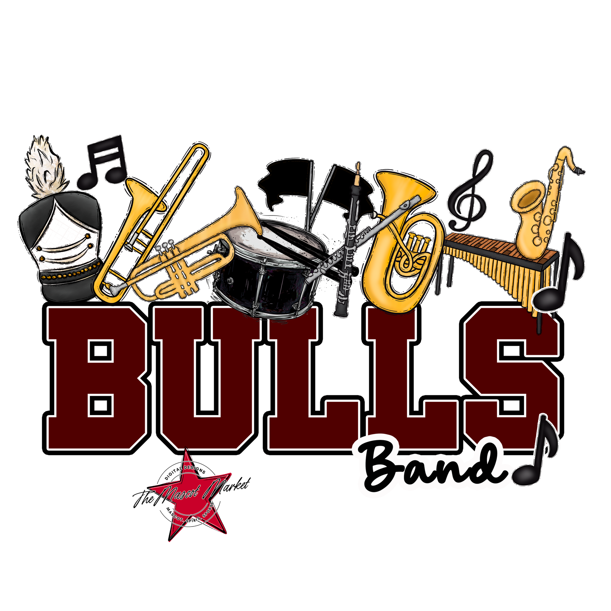 Bulls Varsity Band-Maroon