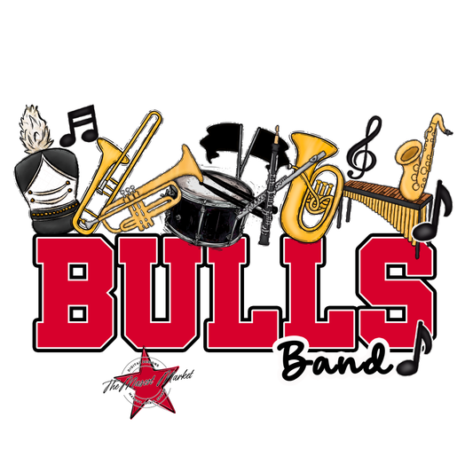 Bulls Varsity Band-Red