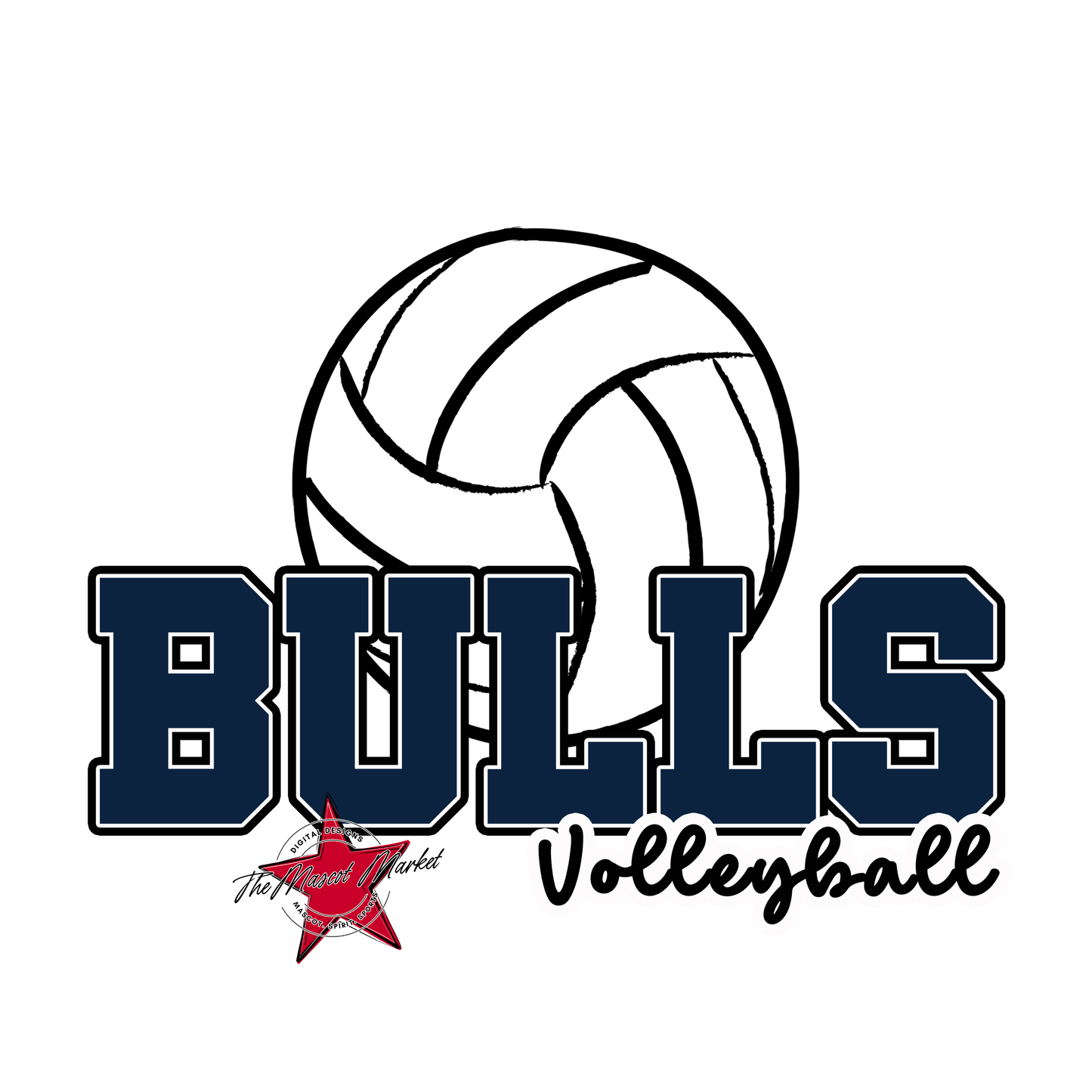 Bulls Varsity Volleyball-Navy
