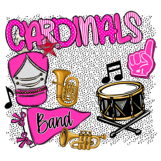 Cardinals Band Spirit-Pink