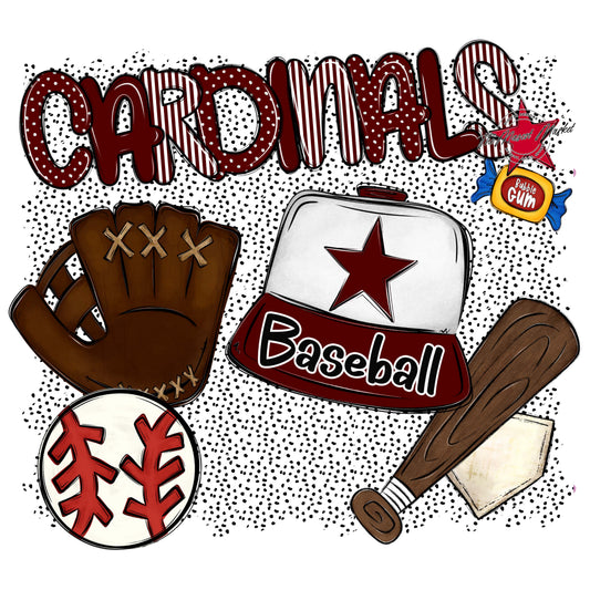 Cardinals Baseball Spirit-Maroon