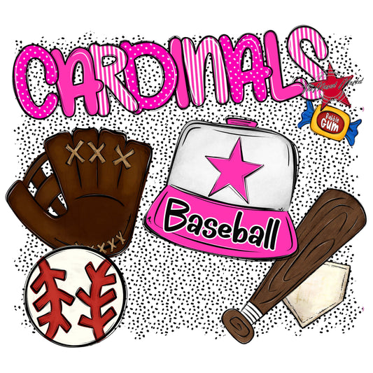 Cardinals Baseball Spirit-Pink