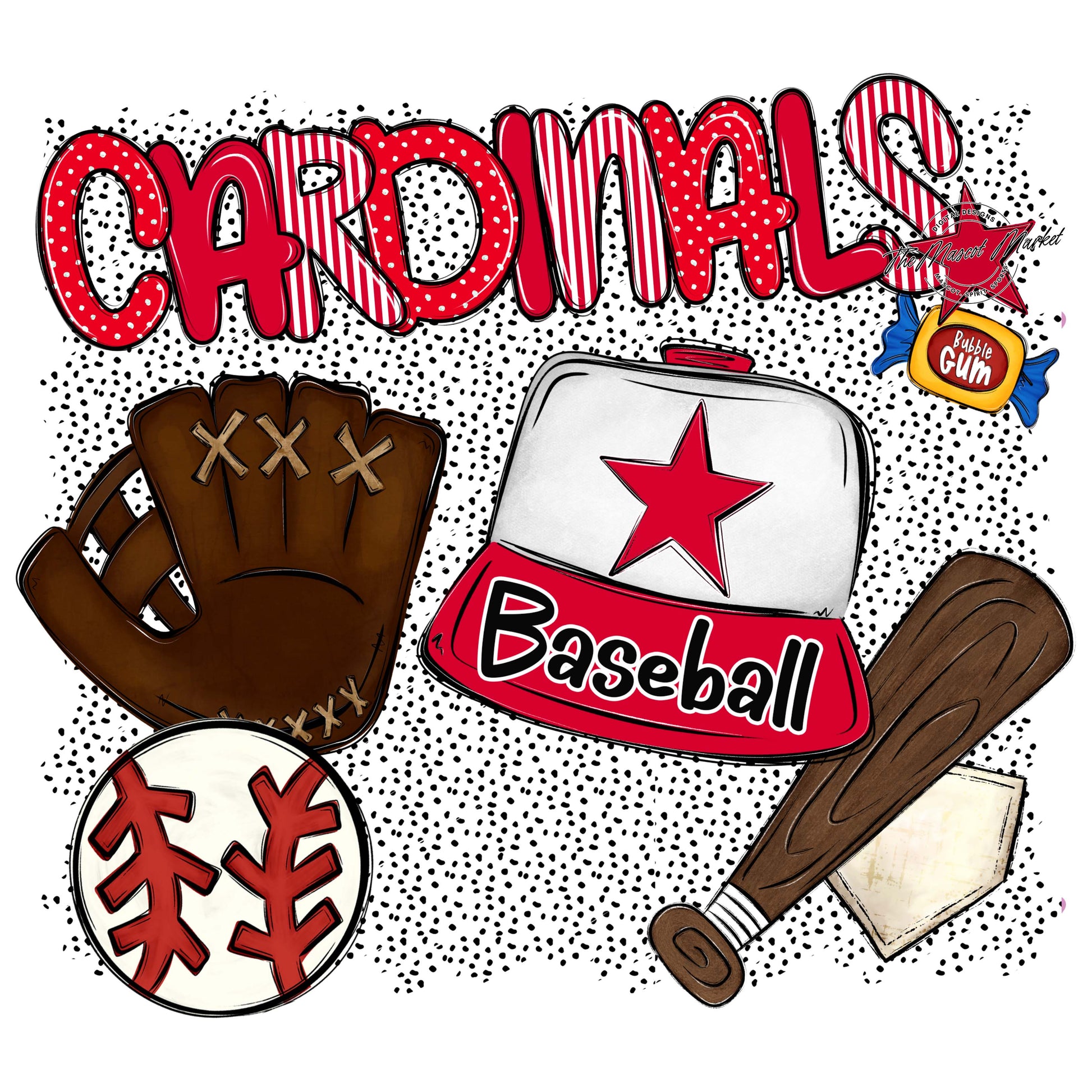 Cardinals Baseball Spirit-Red