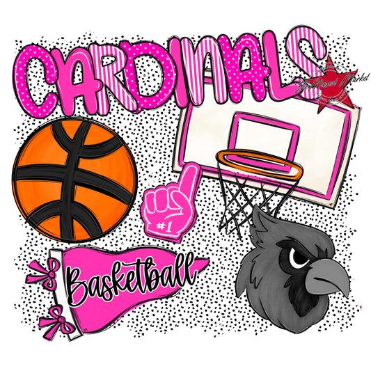 Cardinals Basketball Spirit-Pink