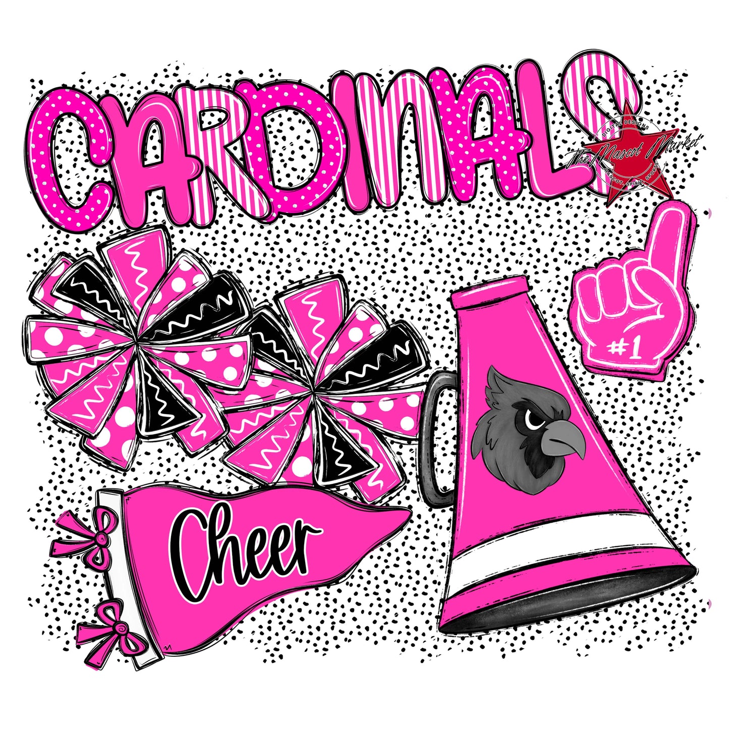 Cardinals Cheer Spirit-Pink