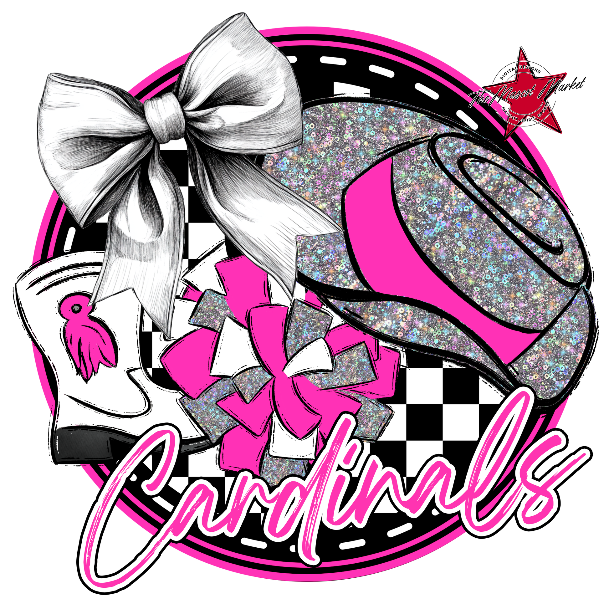 Cardinals Circle Drillteam Design-Pink