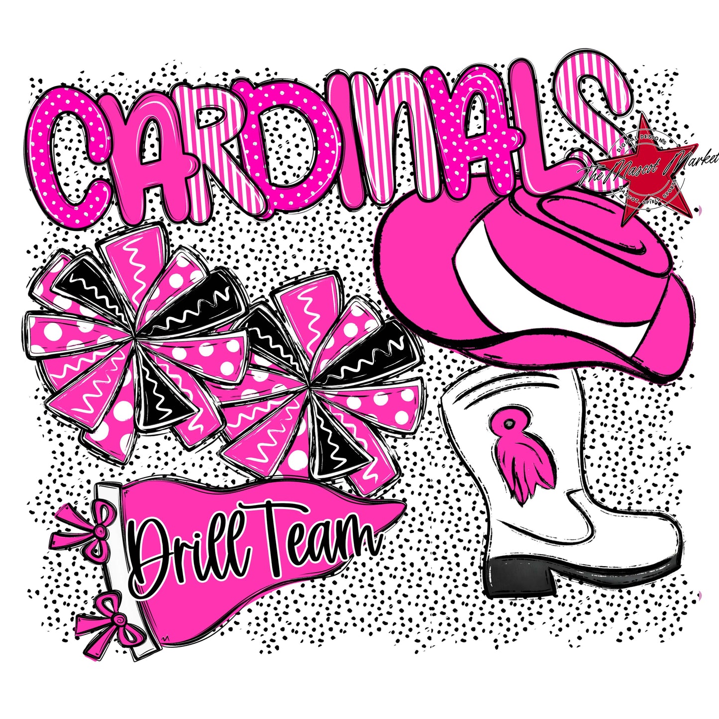 Cardinals Drillteam Spirit-Pink