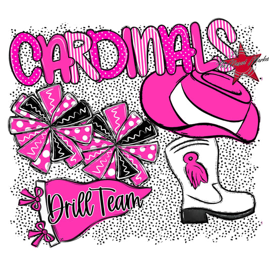 Cardinals Drillteam Spirit-Pink