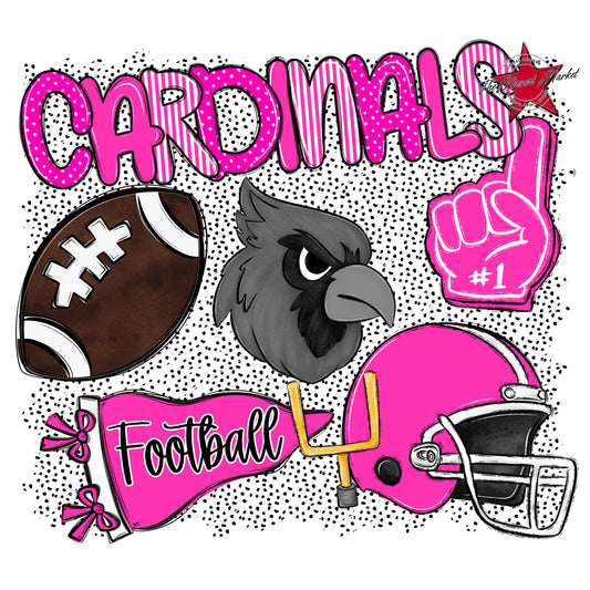 Cardinals Football Spirit-Pink