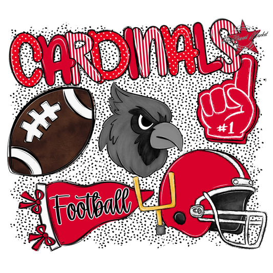 Cardinals Football Spirit-Red