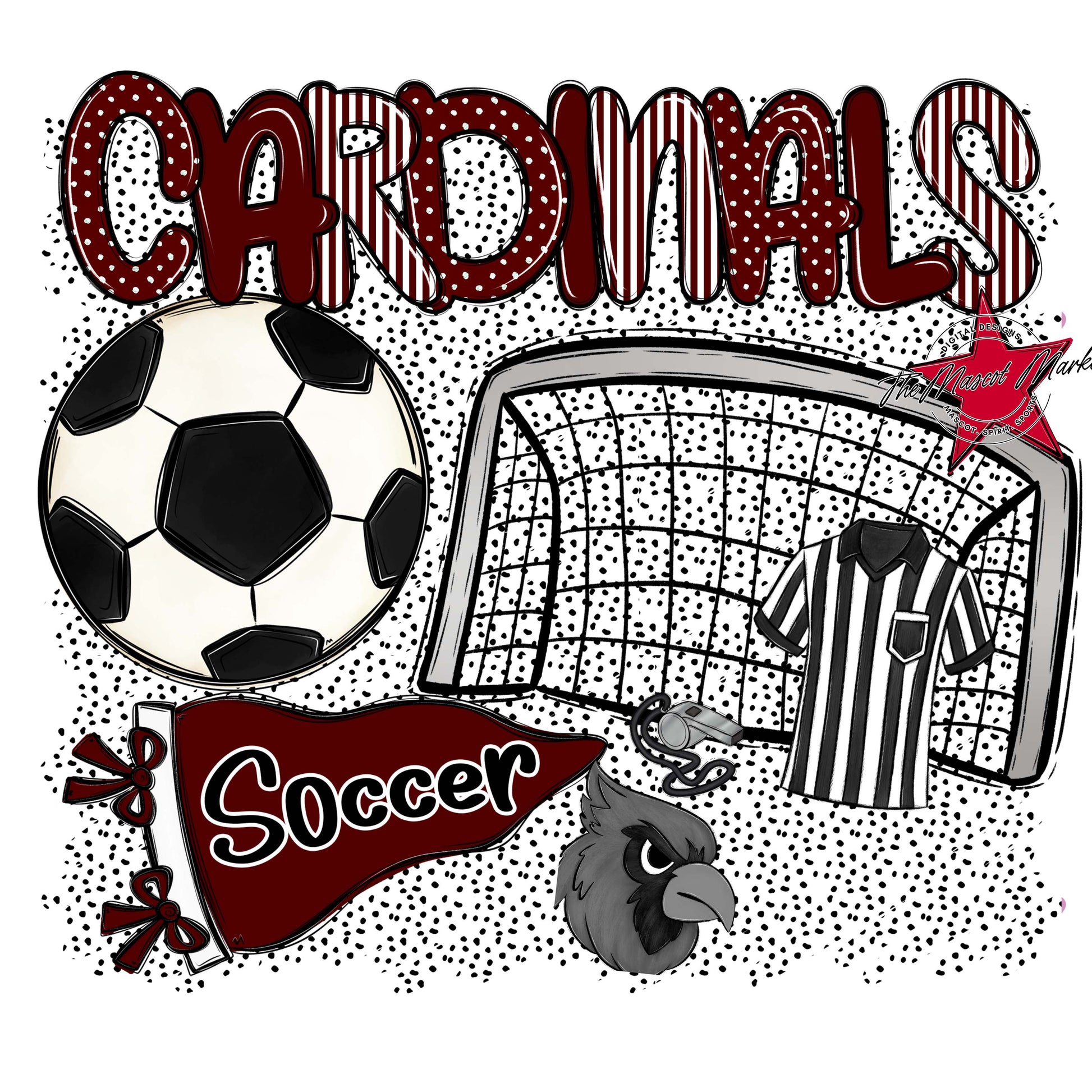 Cardinals Soccer Spirit-Maroon