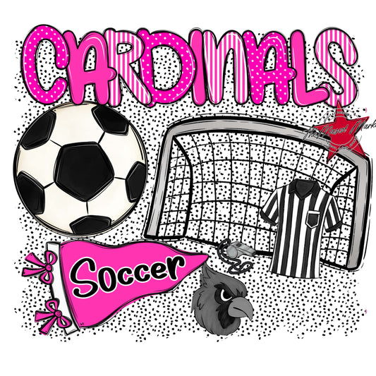 Cardinals Soccer Spirit-Pink