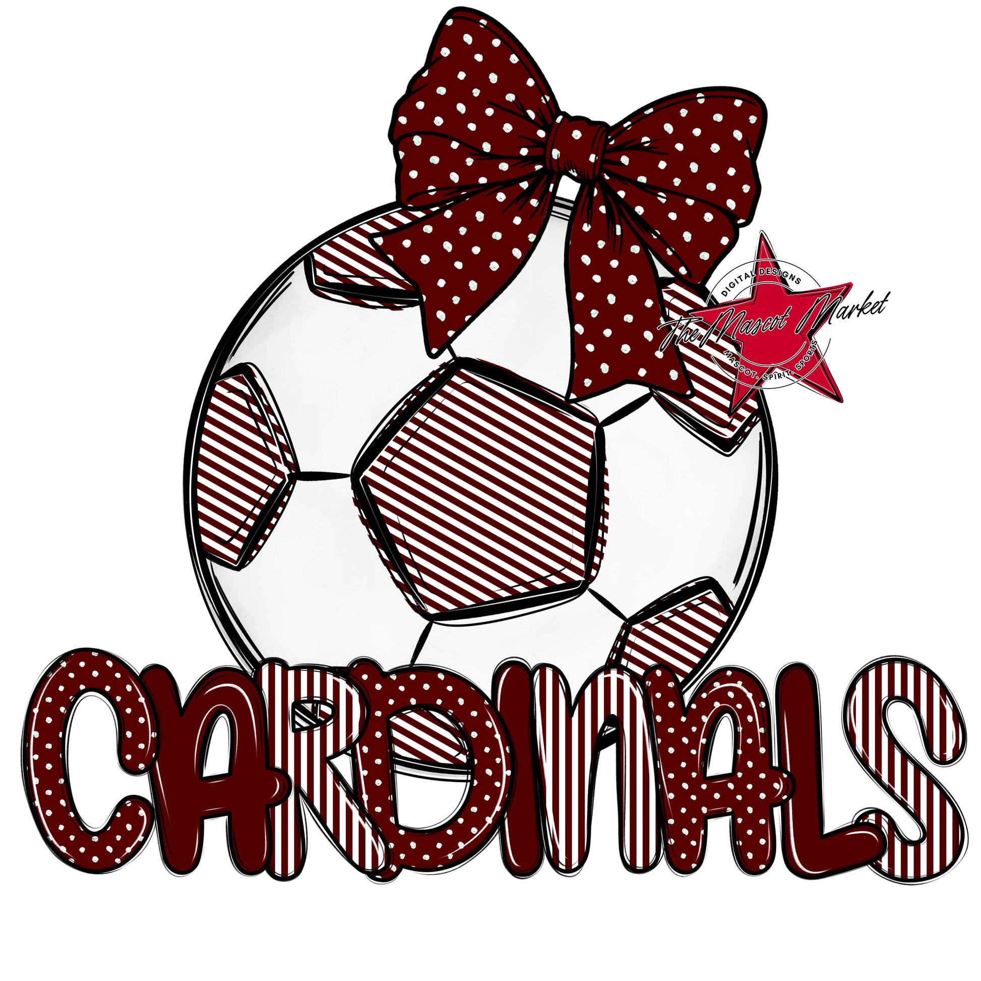 Cardinals Soccer Spirit Design-Maroon