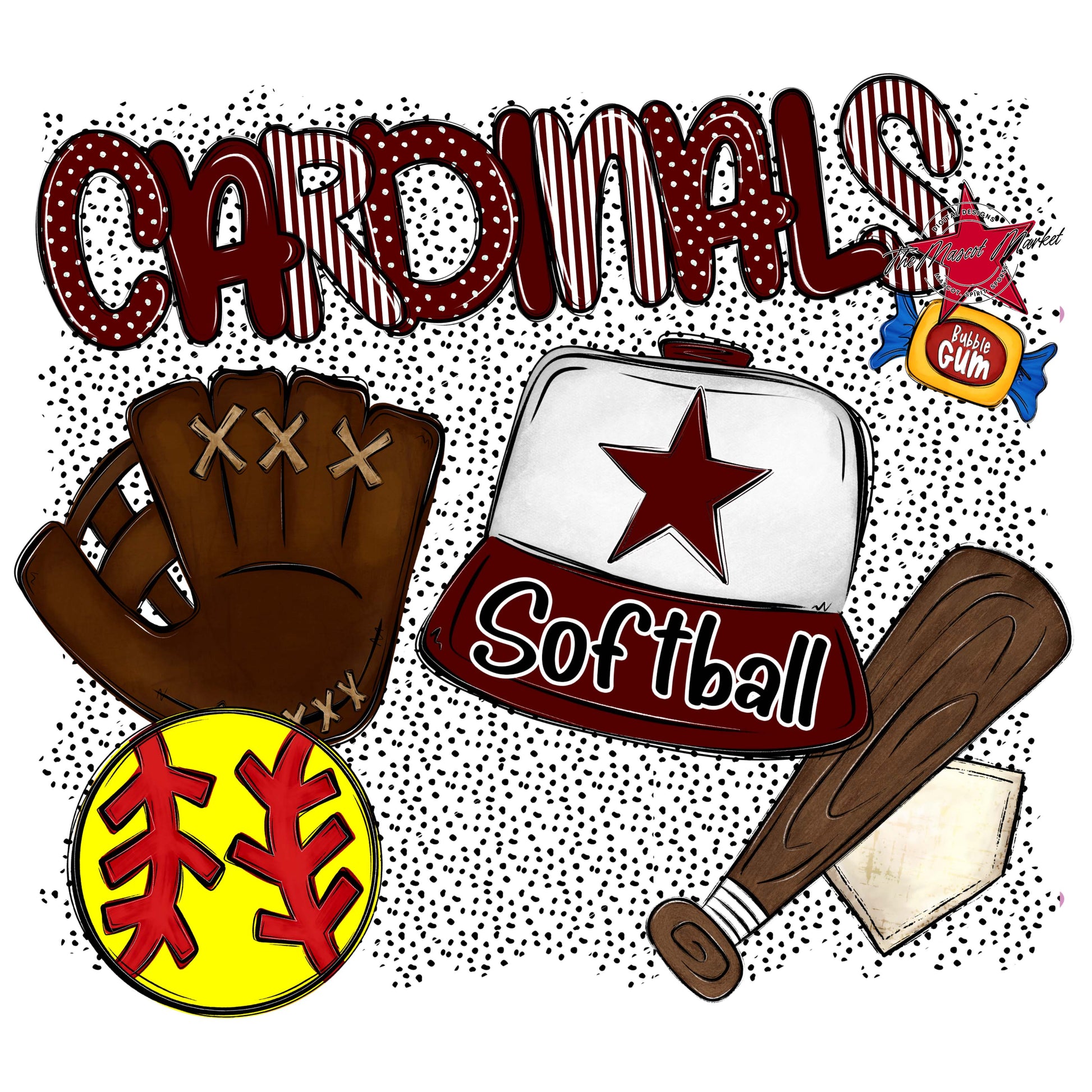 Cardinals Softball Spirit-Maroon