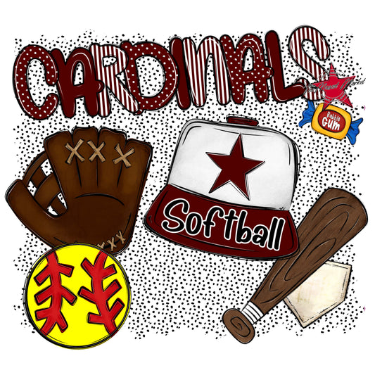 Cardinals Softball Spirit-Maroon