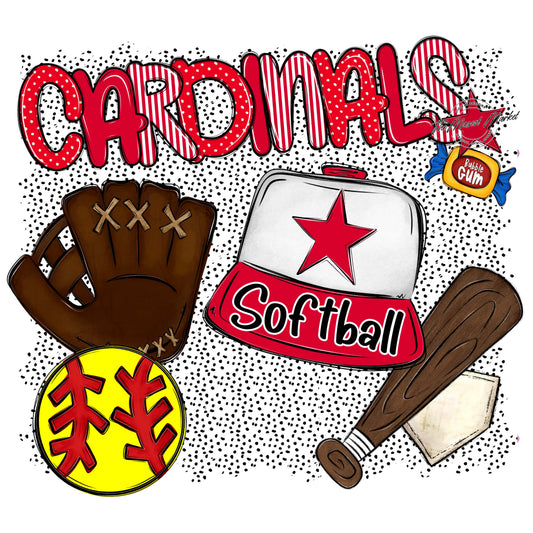 Cardinals Softball Spirit-Red