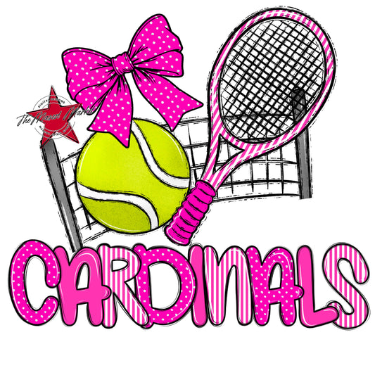 Cardinals Tennis Spirit Design-Pink