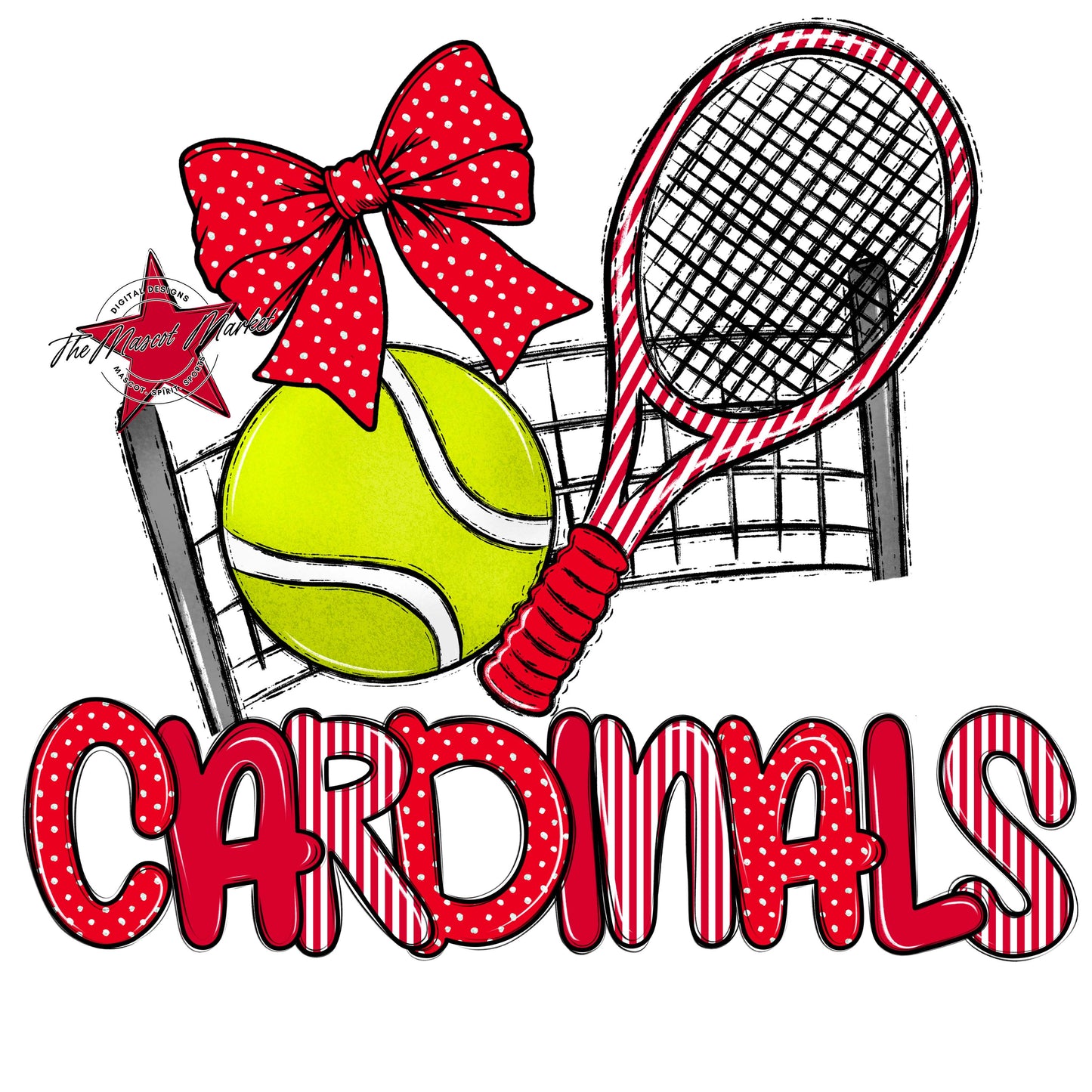 Cardinals Tennis Spirit Design-Red