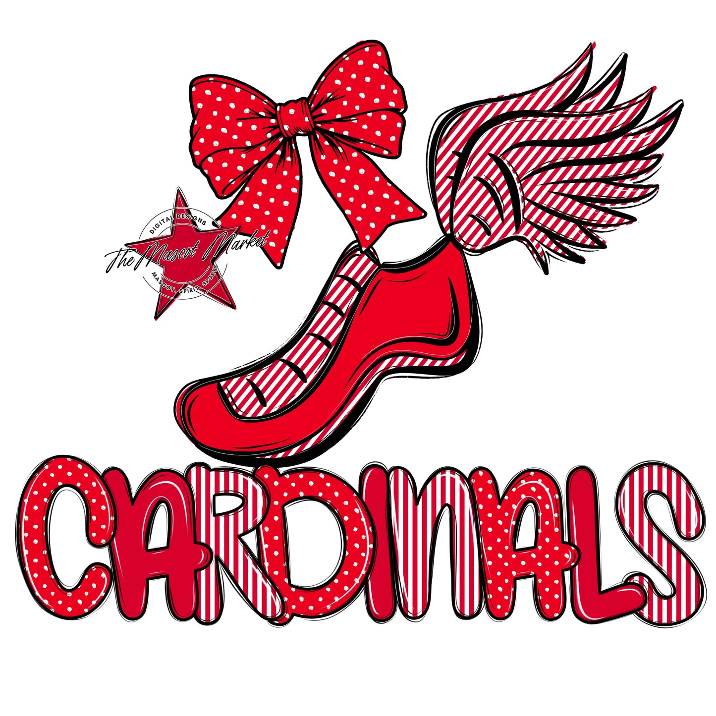 Cardinals Track Spirit Design-Red
