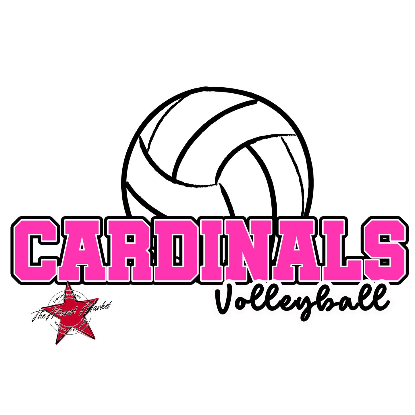 Cardinals Varsity Volleyball-Pink