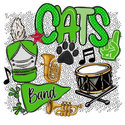Cats Band Spirit-Bright Green