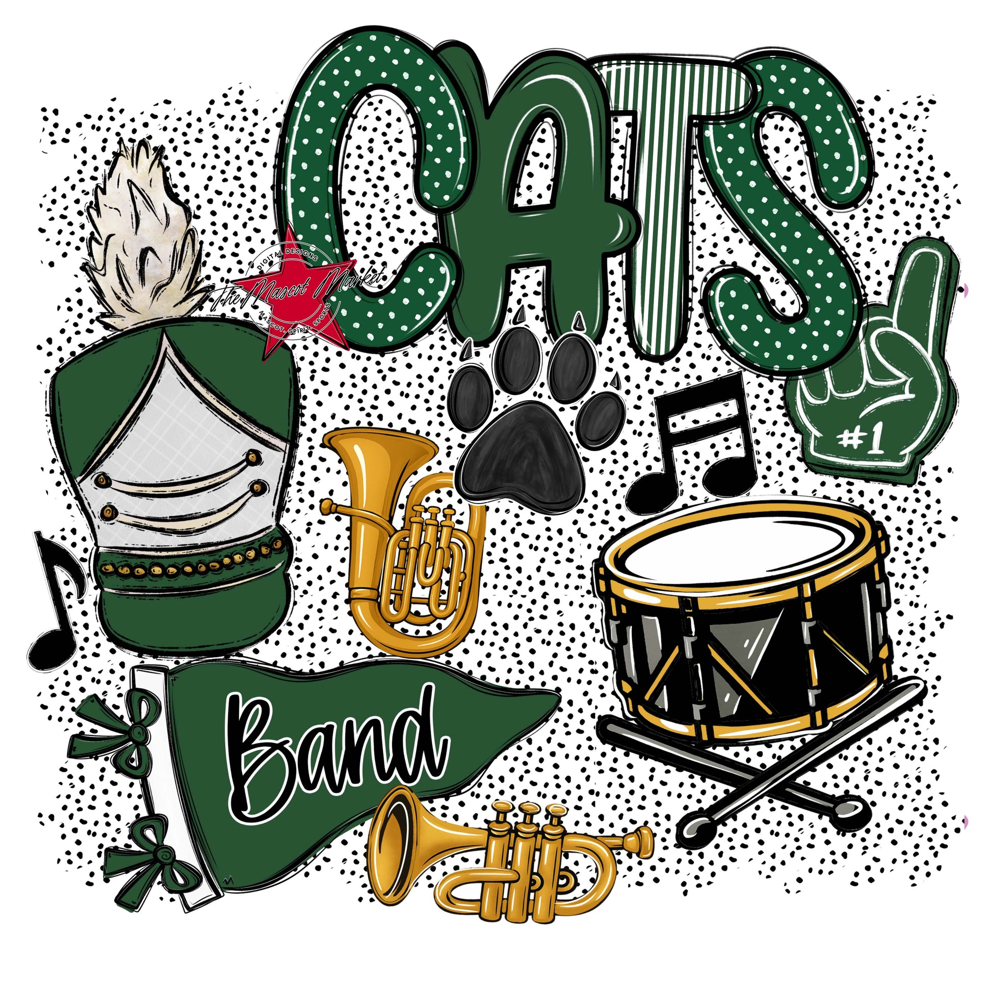 Cats Band Spirit-Green