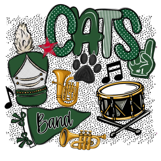 Cats Band Spirit-Green
