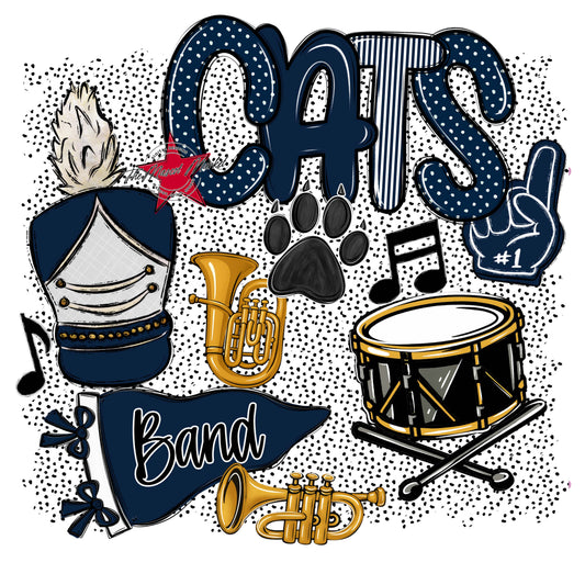 Cats Band Spirit-Navy