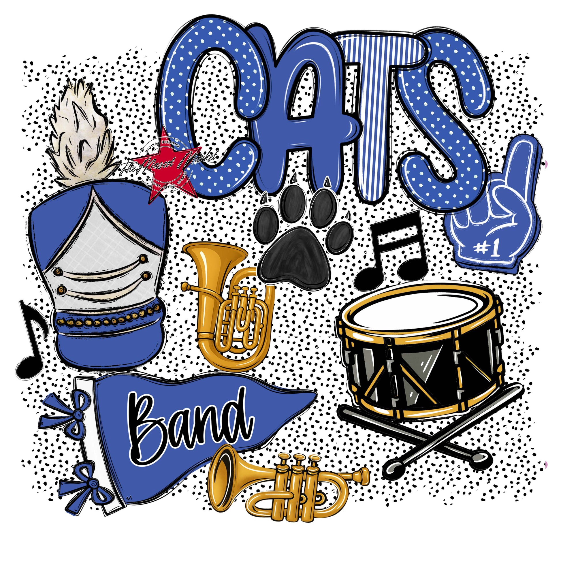 Cats Band Spirit-Off Blue