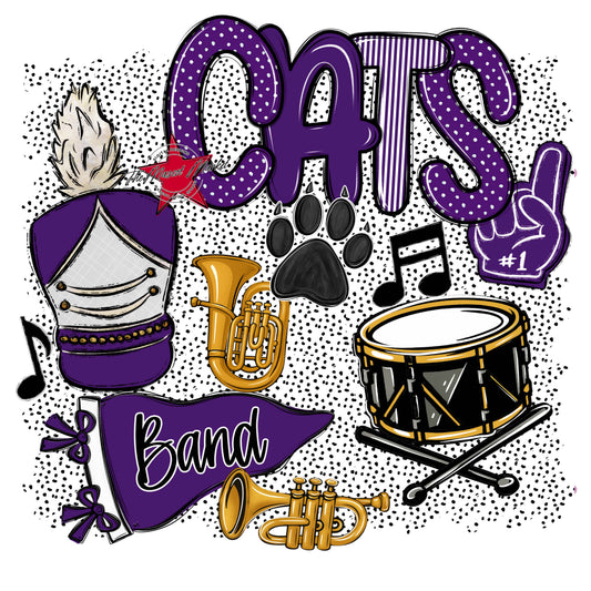 Cats Band Spirit-Purple