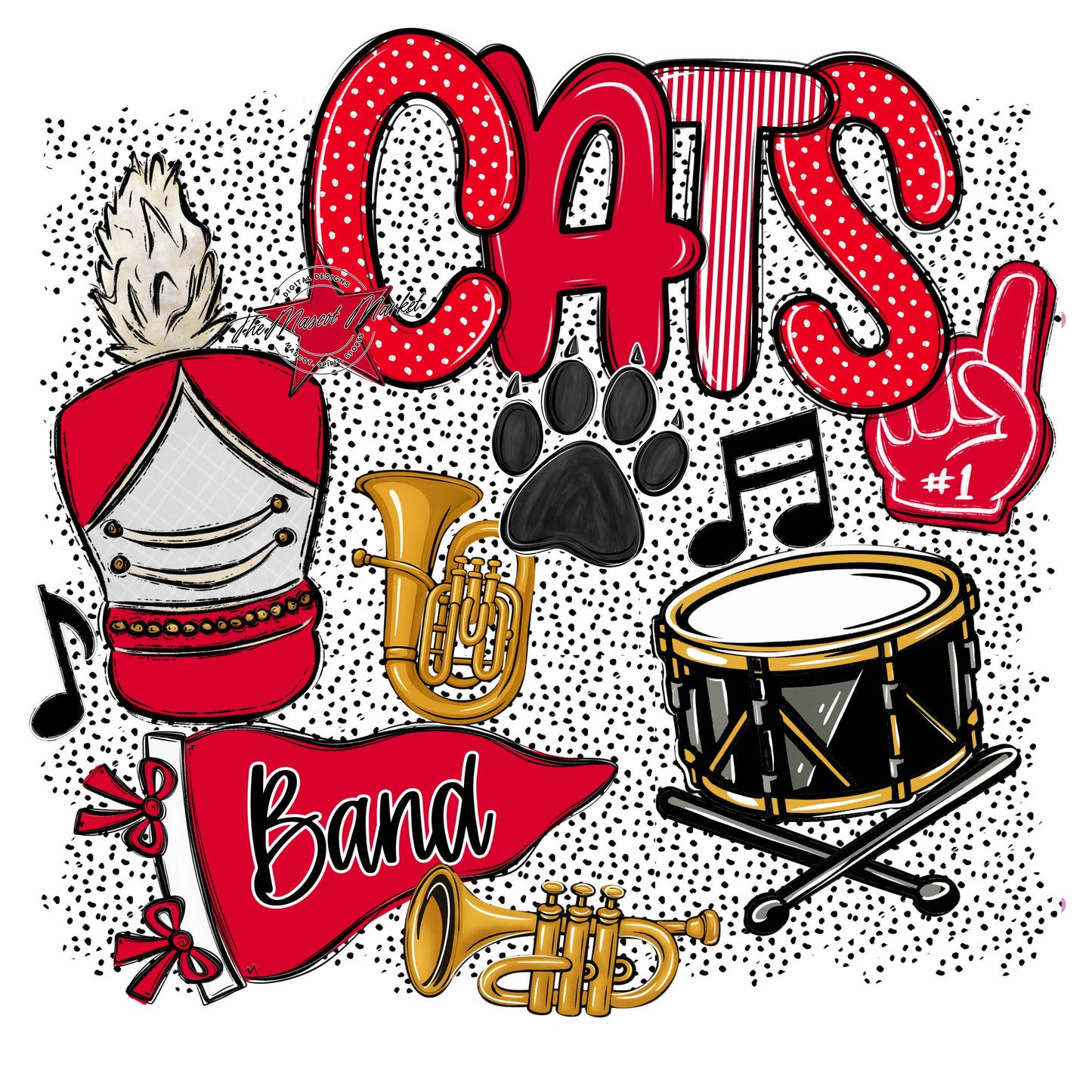 Cats Band Spirit-Red