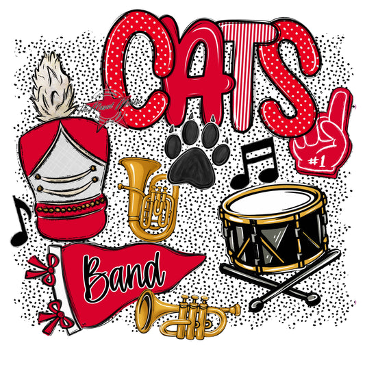 Cats Band Spirit-Red