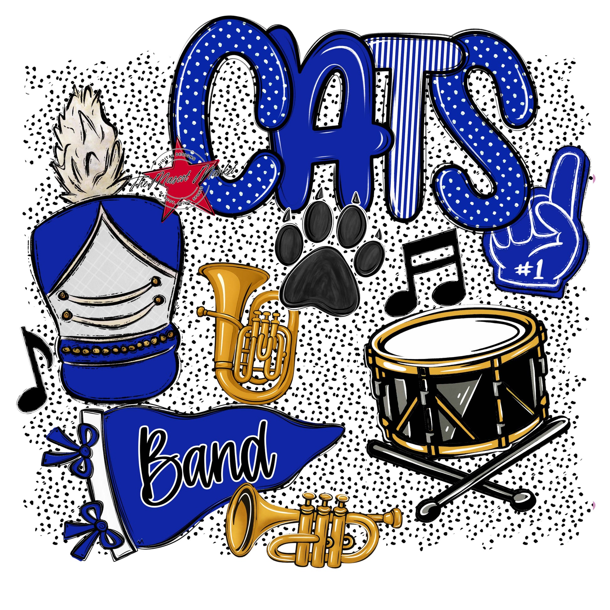 Cats Band Spirit-Royal Blue