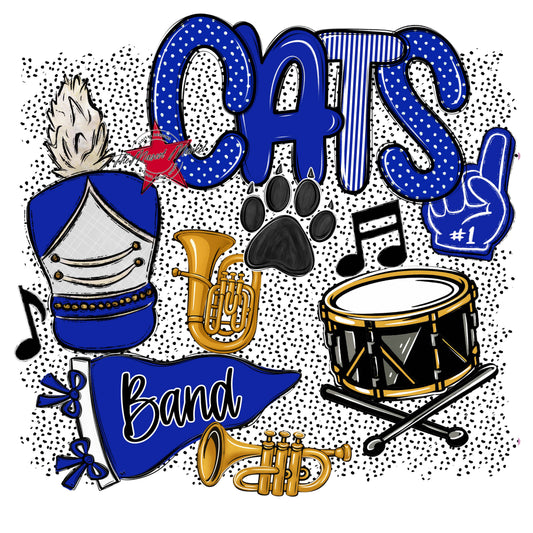 Cats Band Spirit-Royal Blue