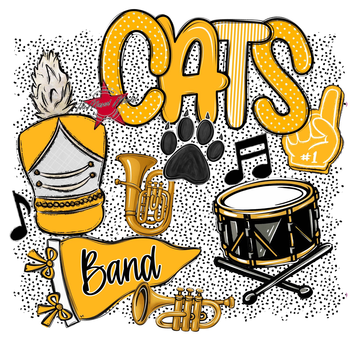 Cats Band Spirit-Yellow